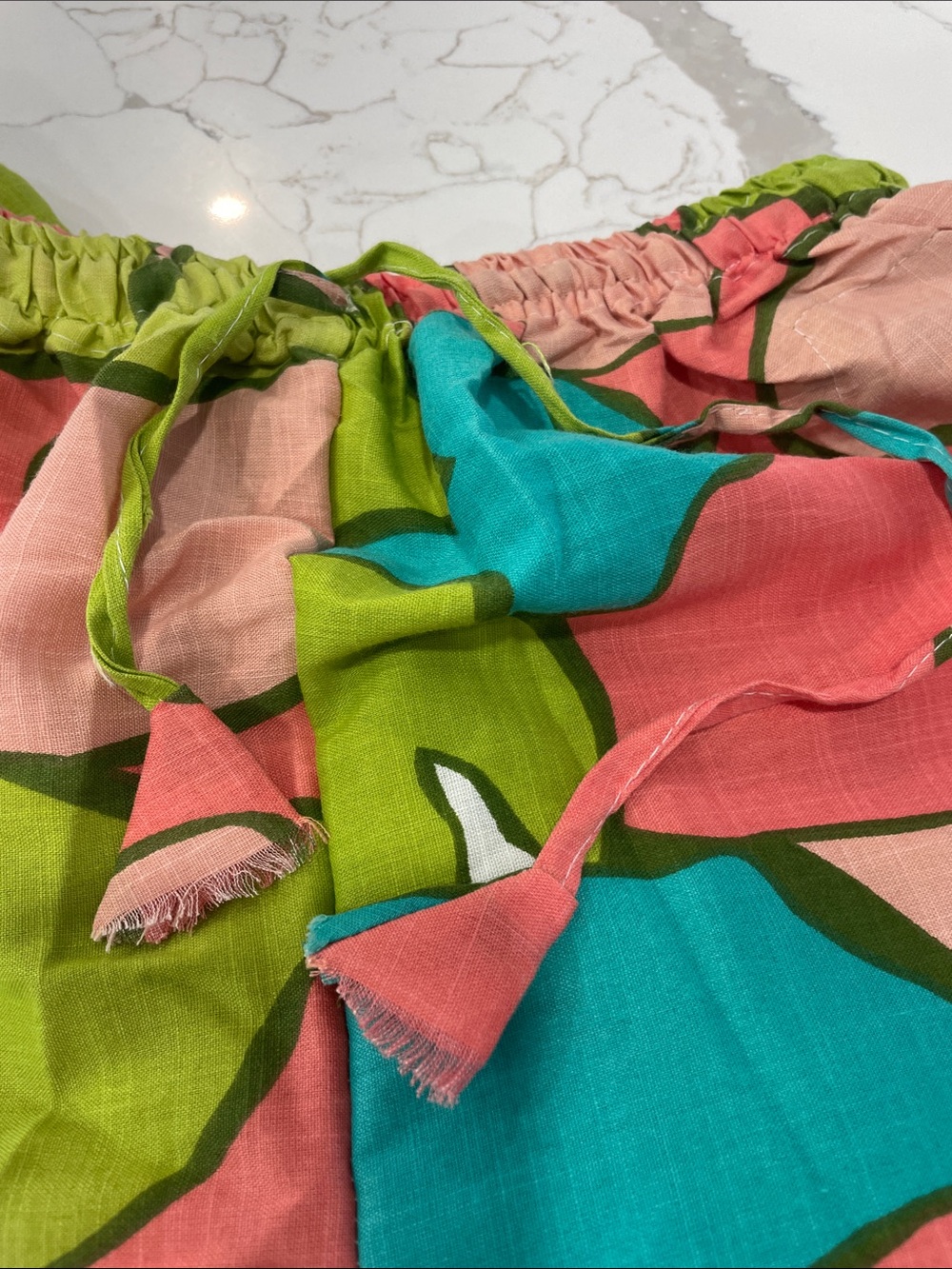 Women's Multicolor Abstract Print Pants & Top Set - Picture 6 of 7